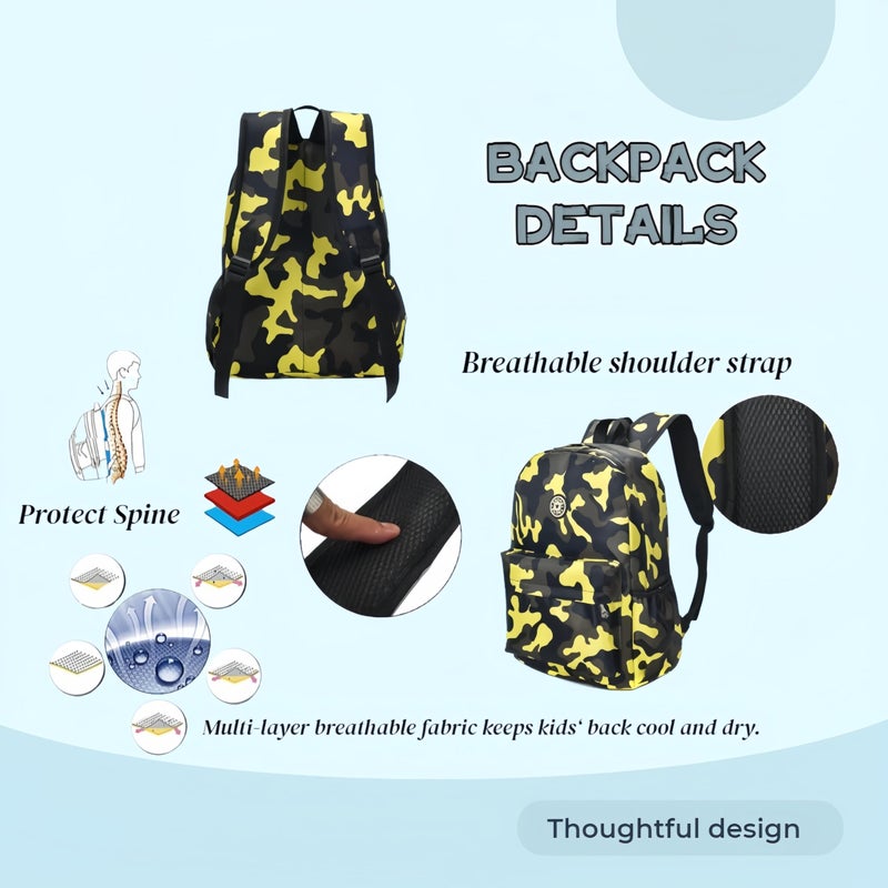 VIDOSCLA Mini Camouflage Backpacks for Nursery School, Toddler Kindergarten Boys Bookbag for Kids - Image 5
